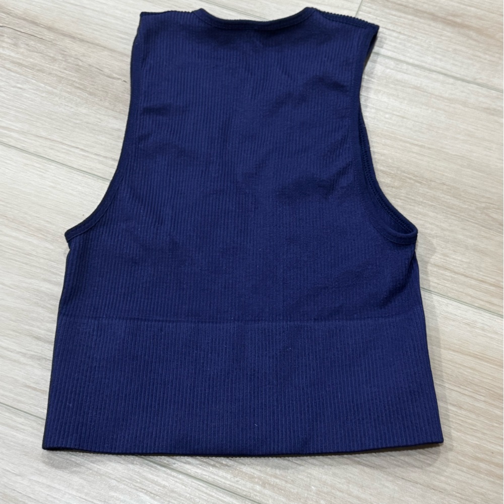 Urban Outfitters Out From Under Dark Blue Deep Plunge V-Neck Ribbed Tank - Picture 6 of 6